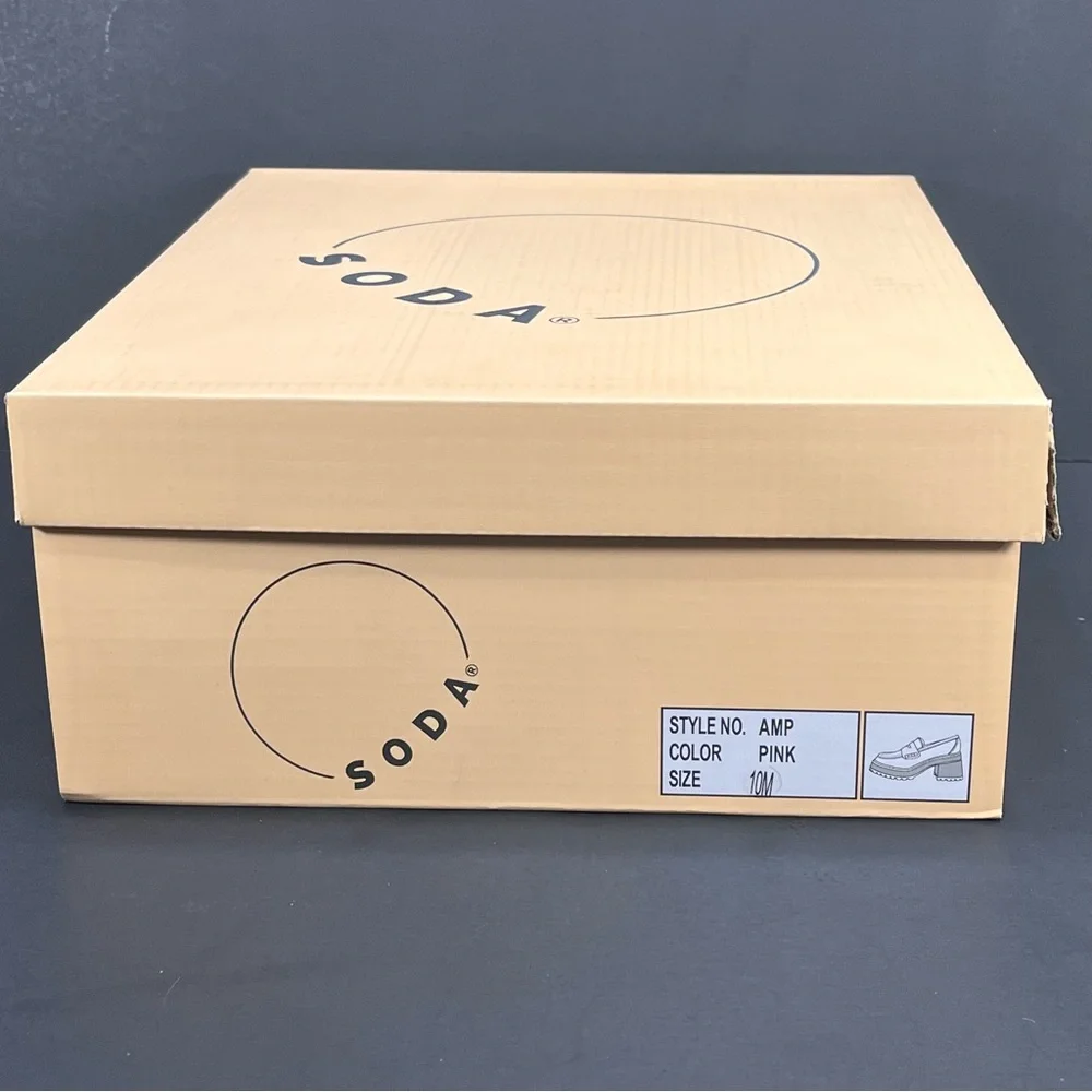 Pink Patent Platform Loafers size 10 new in box - Picture 7 of 7